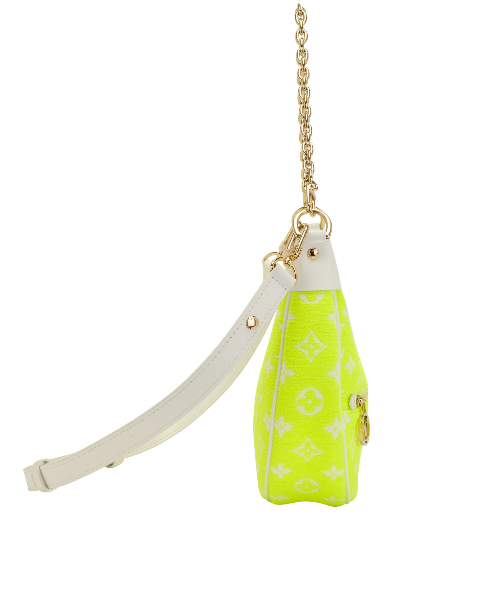 LV Match Loop Bag, &pound;1,050, Handbags, White/Yellow, Fabric/Leather, Side view